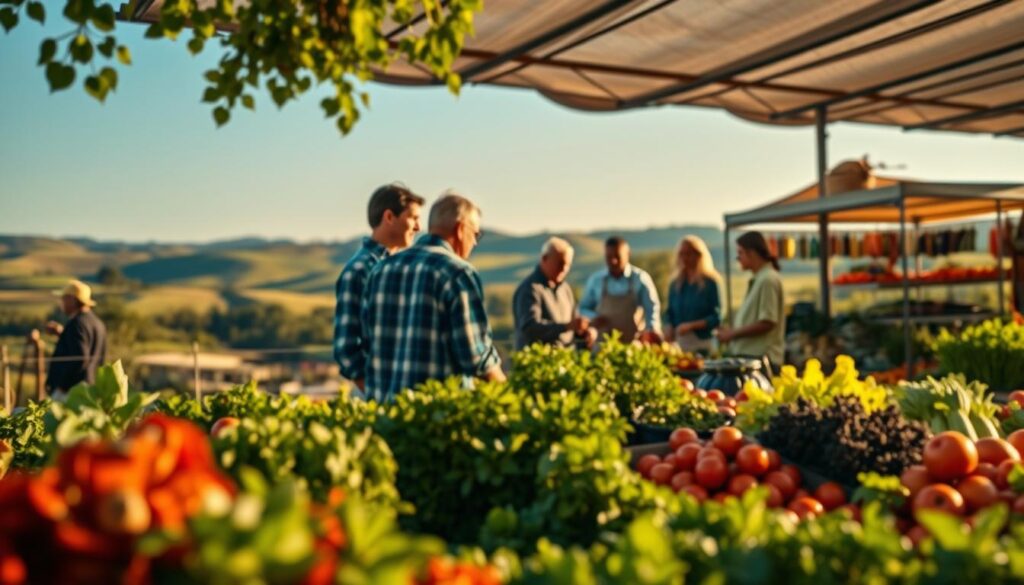 A lush, verdant horticulture market in the foreground, brimming with vibrant produce and bustling with activity. In the middle ground, a group of farmers and vendors engaged in animated discussions, exchanging ideas and strategies. The background features rolling hills and a clear blue sky, evoking a sense of tranquility and abundance. Warm, diffused lighting bathes the scene, creating a harmonious and inviting atmosphere. The composition is balanced, drawing the viewer's eye towards the dynamic interplay between the various elements, showcasing the strategic marketing approaches used in the thriving horticulture sector. A lush, verdant horticulture market in the foreground, brimming with vibrant produce and bustling with activity. In the middle ground, a group of farmers and vendors engaged in animated discussions, exchanging ideas and strategies. The background features rolling hills and a clear blue sky, evoking a sense of tranquility and abundance. Warm, diffused lighting bathes the scene, creating a harmonious and inviting atmosphere. The composition is balanced, drawing the viewer's eye towards the dynamic interplay between the various elements, showcasing the strategic marketing approaches used in the thriving horticulture sector.