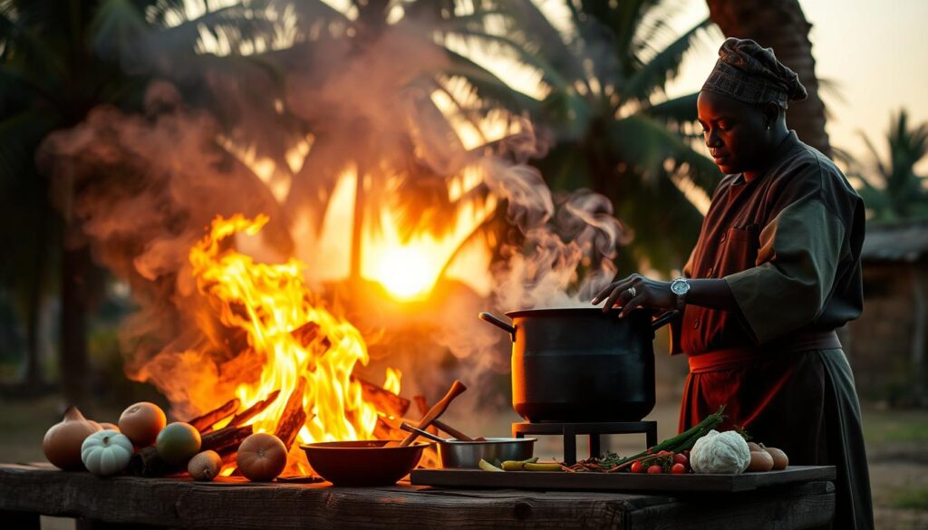 Teknik Memasak Gambia dengan Api Terbuka Teknik Memasak Gambia dengan Api Terbuka
